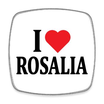 T-Shirt Ich liebe Rosalia T-Shirt Geschenkidee - Viereckiger Kühlschrankmagnet - Weiß - Vorne