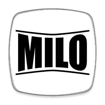 Tee shirt Milo idée cadeau t-shirt - Magnet carré - blanc - Devant