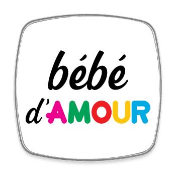 bébé d'Amour - Magnet carré - blanc - Devant