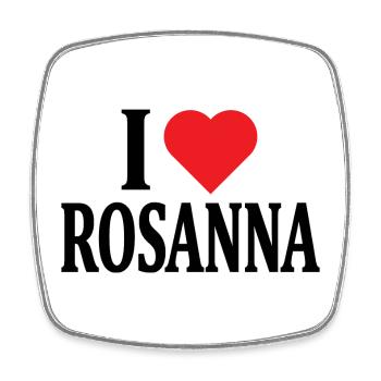 t-shirt J'aime Rosanna t-shirt idée cadeau - Magnet carré - blanc - Devant