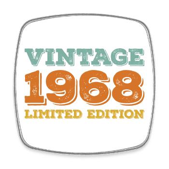 Vintage 1968 Limited Edition Retro Classic - Square fridge magnet - white - Front