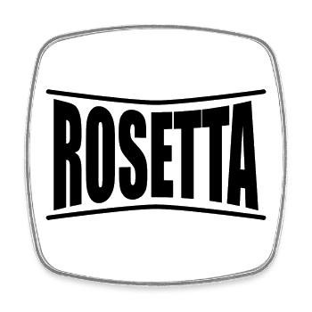 Rosetta T-Shirt Geschenkidee T-Shirt - Viereckiger Kühlschrankmagnet - Weiß - Vorne