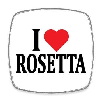 Ich liebe Rosetta T-Shirt Geschenkidee T-Shirt - Viereckiger Kühlschrankmagnet - Weiß - Vorne