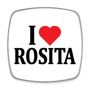 Tee shirt J'aime Rosita idée cadeau t-shirt - Magnet carré - blanc - Devant