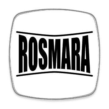 Rosmara T-Shirt Geschenkidee T-Shirt - Viereckiger Kühlschrankmagnet - Weiß - Vorne