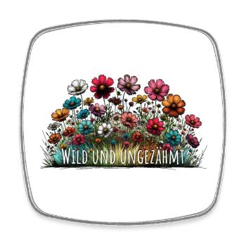 wild und ungezähmt wiesenblumen blume natur - Viereckiger Kühlschrankmagnet - Weiß - Vorne