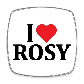 t-shirt I love Rosy t-shirt gift idea - Square fridge magnet - white - Front