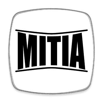 Idée cadeau t-shirt t-shirt Mitia - Magnet carré - blanc - Devant