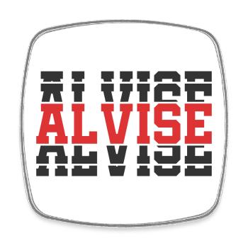 Alvise t-shirt t-shirt idée cadeau texte empilé - Magnet carré - blanc - Devant