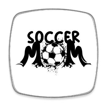 soccer maman cool soccer maman joueur équipe icône - Magnet carré - blanc - Devant