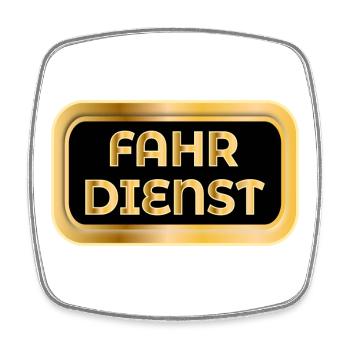 FAHRDIENST TRANSPORT - Viereckiger Kühlschrankmagnet - Weiß - Vorne