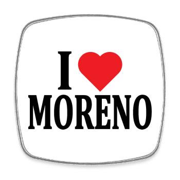 t-shirt j’aime Moreno t-shirt idée cadeau - Magnet carré - blanc - Devant