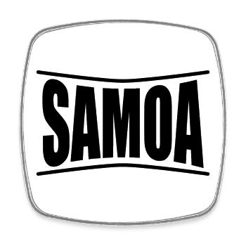 Samoa T-Shirt T-Shirt Geschenkidee - Viereckiger Kühlschrankmagnet - Weiß - Vorne