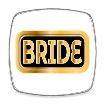BRAUT GESCHENKE HOCHZEIT VERLOBUNG - Viereckiger Kühlschrankmagnet - Weiß - Vorne