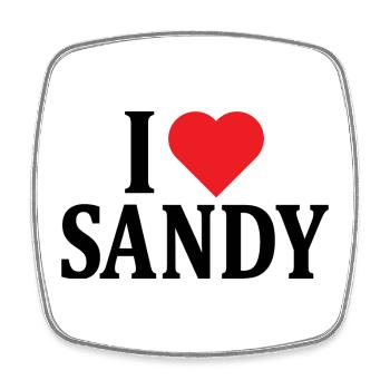 t-shirt j’aime Sandy t-shirt idée cadeau - Magnet carré - blanc - Devant