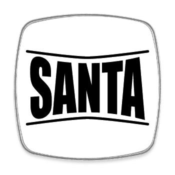 Père Noël t-shirt t-shirt idée cadeau - Magnet carré - blanc - Devant