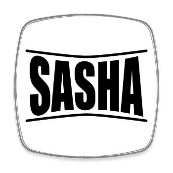 t-shirt Sasha t-shirt gift idea - Square fridge magnet - white - Front
