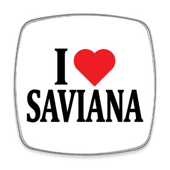 t-shirt j’aime Saviana t-shirt idée cadeau - Magnet carré - blanc - Devant