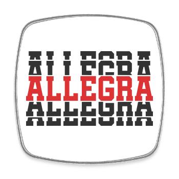 Cheerful t-shirt t-shirt gift idea stacked text - Square fridge magnet - white - Front