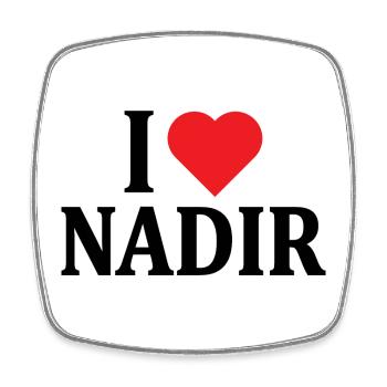 t-shirt j’aime Nadir t-shirt idée cadeau - Magnet carré - blanc - Devant