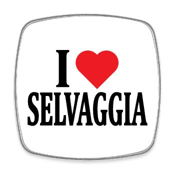 J’aime le t-shirt Idée cadeau t-shirt sauvage - Magnet carré - blanc - Devant