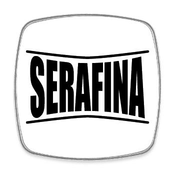 Serafina t-shirt t-shirt gift idea - Square fridge magnet - white - Front