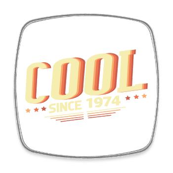 Cool since 1974 - Square fridge magnet - white - Front