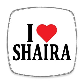 J’aime Shaira t-shirt t-shirt idée cadeau - Magnet carré - blanc - Devant