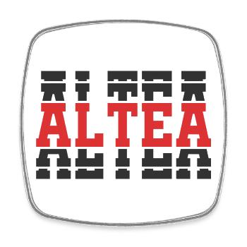 Altea t-shirt t-shirt gift idea stacked text - Square fridge magnet - white - Front