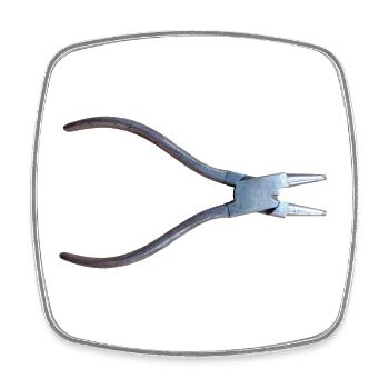 Illustration de la vieille pince - Magnet carré - blanc - Devant