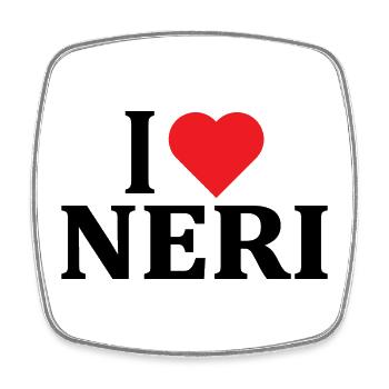 J’aime le t-shirt T-shirt noir idée cadeau - Magnet carré - blanc - Devant