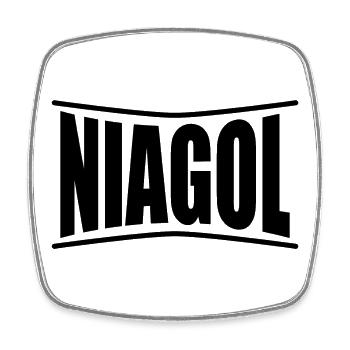 Niagol t-shirt t-shirt gift idea - Square fridge magnet - white - Front