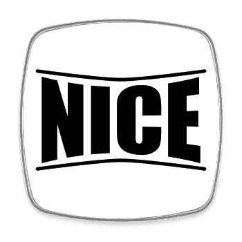 Nice t-shirt t-shirt gift idea - Square fridge magnet - white - Front