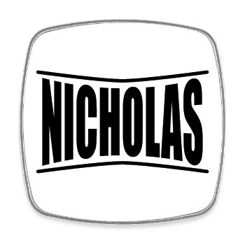 Nicholas t-shirt t-shirt idée cadeau - Magnet carré - blanc - Devant