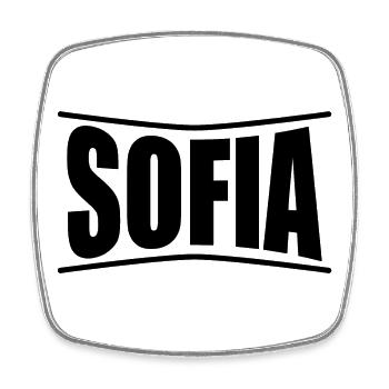 t-shirt Sofia t-shirt gift idea - Square fridge magnet - white - Front