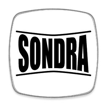 Sondra T-Shirt T-Shirt Geschenkidee - Viereckiger Kühlschrankmagnet - Weiß - Vorne