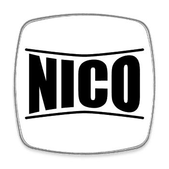 t-shirt Nico t-shirt gift idea - Square fridge magnet - white - Front