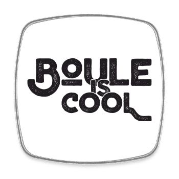 Boule is cool! Bouler Outfit Boule Kugeln - Viereckiger Kühlschrankmagnet - Weiß - Vorne