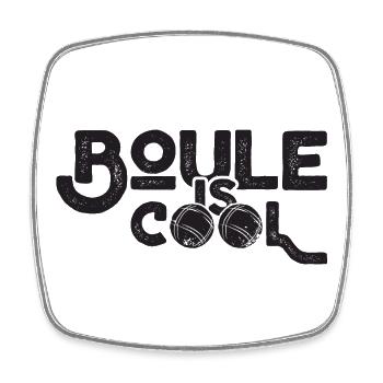 La boule est cool ! Boules de boules Bouler Outfit - Magnet carré - blanc - Devant