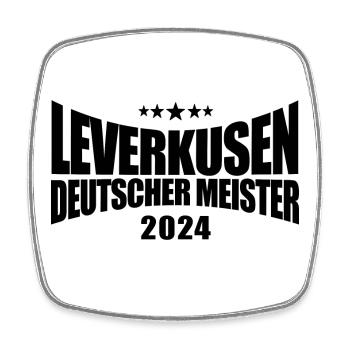 Leverkusen - Deutscher Meister 2024 - Viereckiger Kühlschrankmagnet - Weiß - Vorne