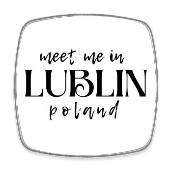 Meet Me In Lublin Poland - Square fridge magnet - white - Front