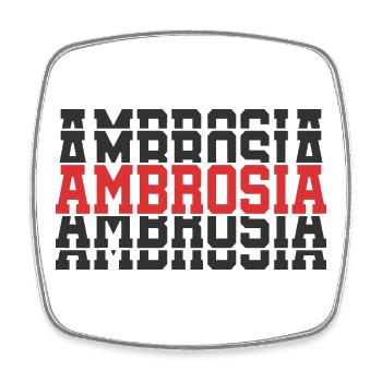 Ambrosia t-shirt stacked text gift t-shirt - Square fridge magnet - white - Front
