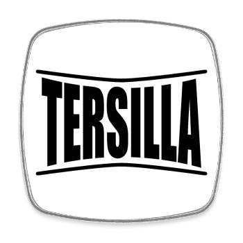 Tersilla T-Shirt T-Shirt Geschenkidee - Viereckiger Kühlschrankmagnet - Weiß - Vorne