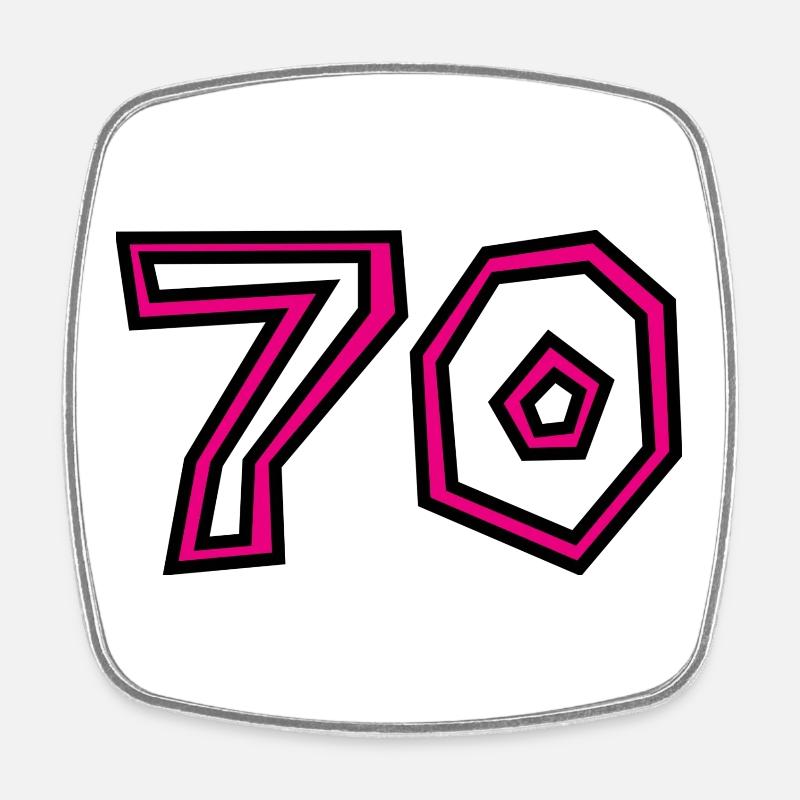 70. 70 ANS. 70e ANNIVERSAIRE. ANNIVERSAIRE 70 ANS. - Magnet carré - blanc