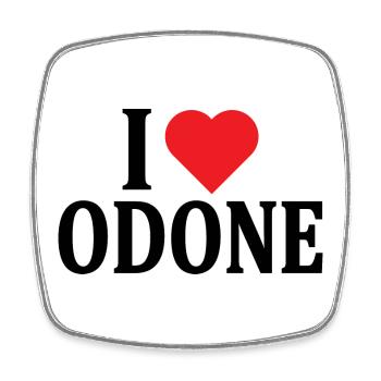 T-Shirt I love Odone T-Shirt Geschenkidee - Viereckiger Kühlschrankmagnet - Weiß - Vorne