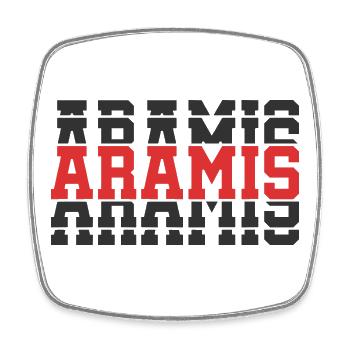 Aramis t-shirt t-shirt gift idea stacked text - Square fridge magnet - white - Front