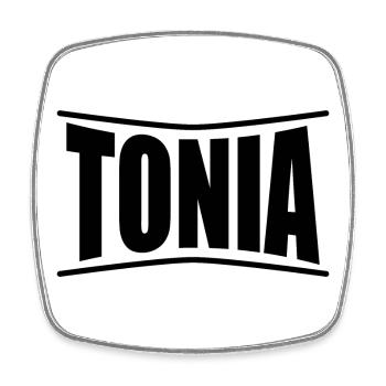 T-Shirt Tonia T-Shirt Geschenkidee - Viereckiger Kühlschrankmagnet - Weiß - Vorne