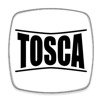 T-Shirt Tosca T-Shirt femininer Name - Viereckiger Kühlschrankmagnet - Weiß - Vorne