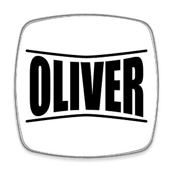 t-shirt Oliver t-shirt idée cadeau - Magnet carré - blanc - Devant