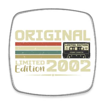 Retro 2002 Birthday Gift Born in 2002 Original - Square fridge magnet - white - Front